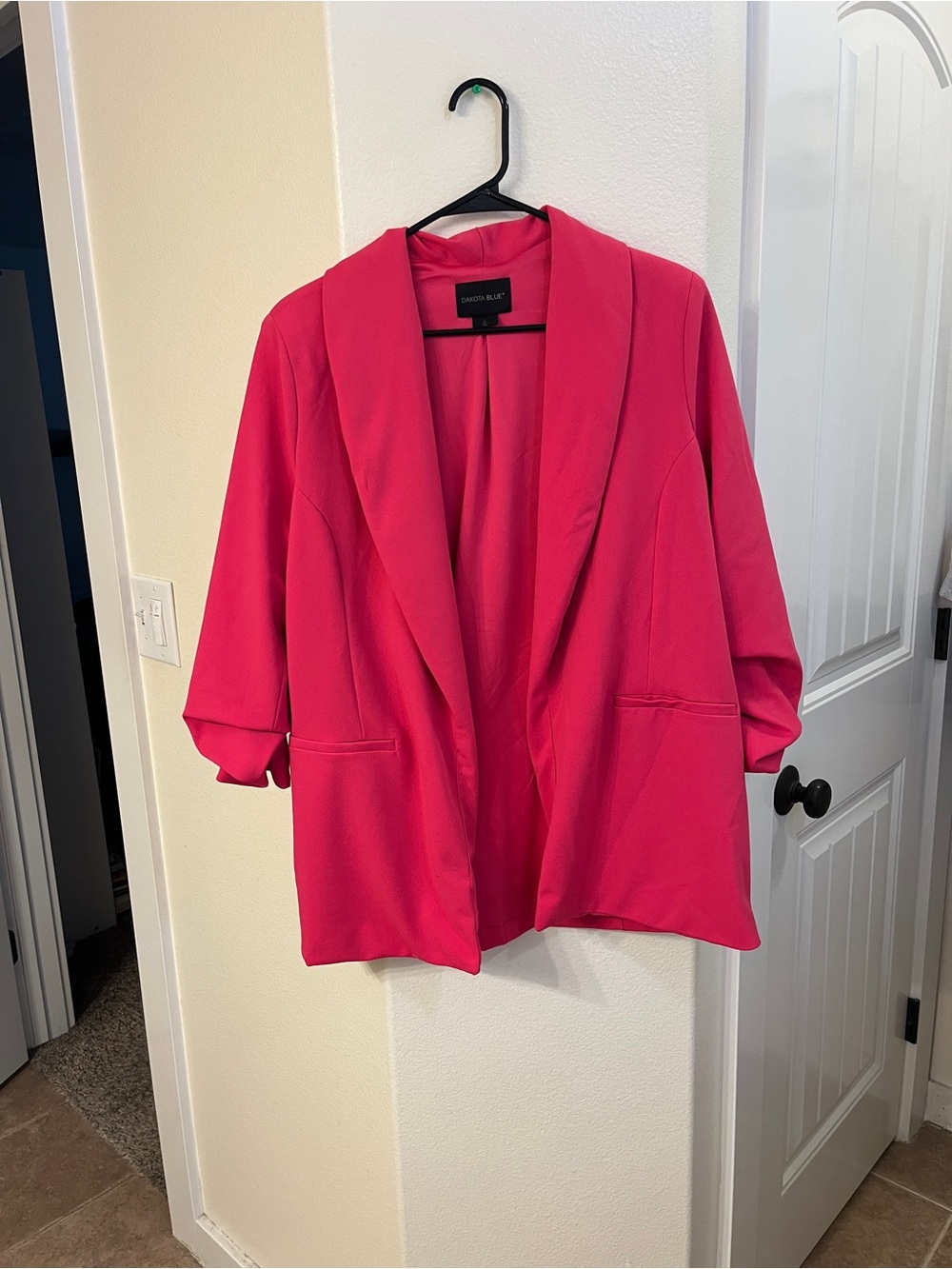 Hot Pink Open-Front Blazer